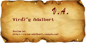 Virág Adalbert névjegykártya